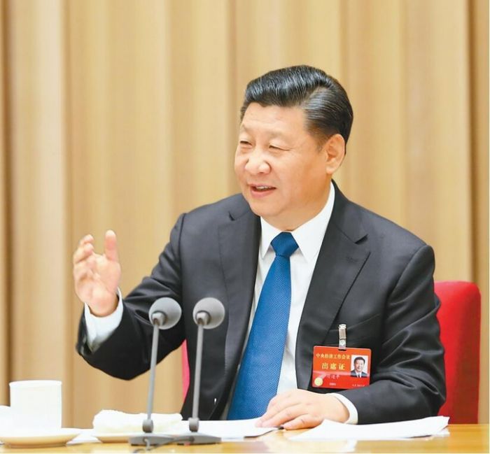 　　12月18日至20日，中央经济工作会议在北京举行。中共中央总书记、国家主席、中央军委主席习近平发表重要讲话。 新华社记者谢环驰摄
